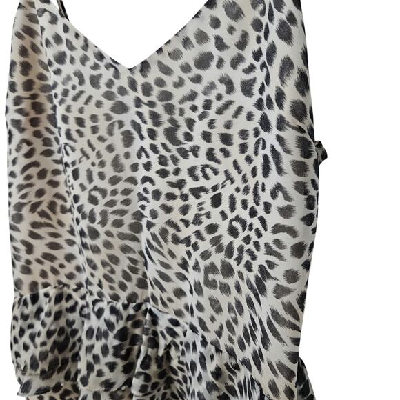 Vtg Victorias Secret Womens Sz 4 Slip Dress Cream Leopard‎ Lined Flowy Y2K 90s - Picture 8 of 12